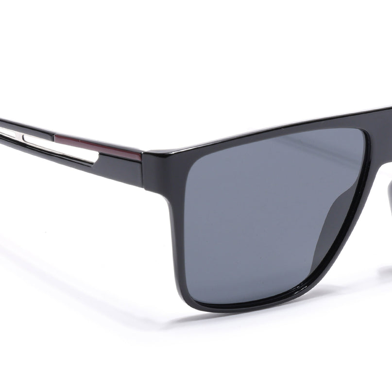 Shine Black Wayfarer Polarized Sunglasses - PMG4307