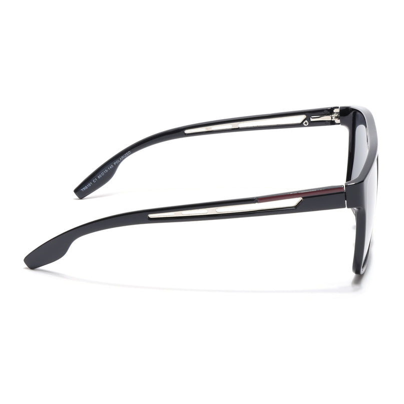 Shine Black Wayfarer Polarized Sunglasses - PMG4307
