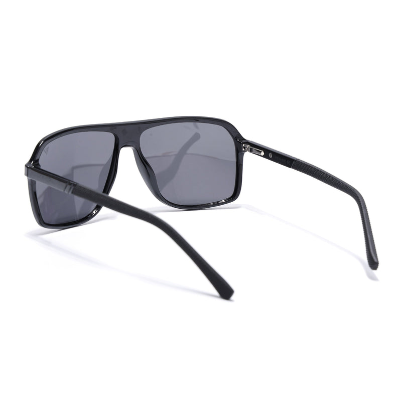 Wayfarer Polarized Sunglasses (Black Lens | Shine Black Frame - PMG5529)