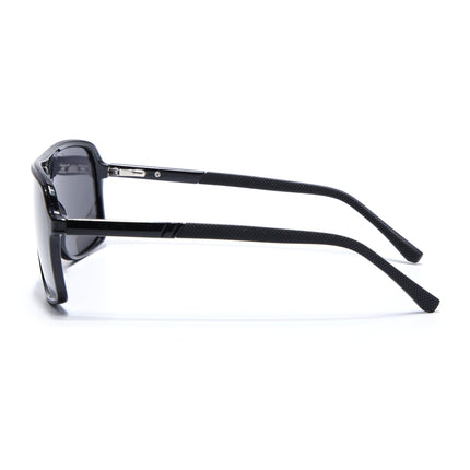 Wayfarer Polarized Sunglasses (Black Lens | Shine Black Frame - PMG5529)