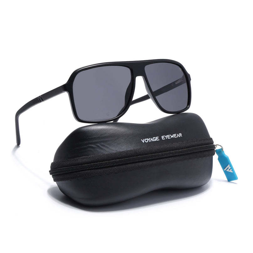 Wayfarer Polarized Sunglasses (Black Lens | Matt Black Frame - PMG5530)