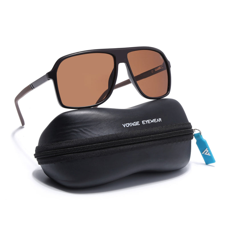Wayfarer Polarized Sunglasses (Brown Lens | Dark Brown Frame - PMG5532)