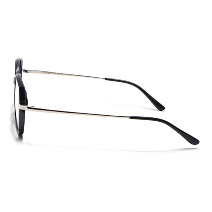 Voyage Glam Matt Black Square Eyeglasses for Men & Women - MG4862-C2