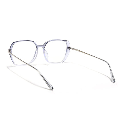 Voyage Glam Transparent Grey Square Eyeglasses for Men & Women - MG4863-C3