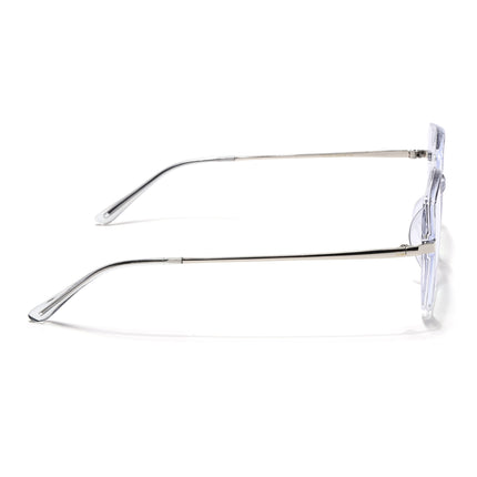Voyage Glam Transparent Grey Square Eyeglasses for Men & Women - MG4863-C3