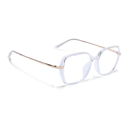 Voyage Glam Transparent Square Eyeglasses for Men & Women - MG4864-C4