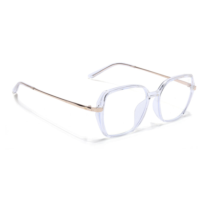 Voyage Glam Transparent Square Eyeglasses for Men & Women - MG4864-C4