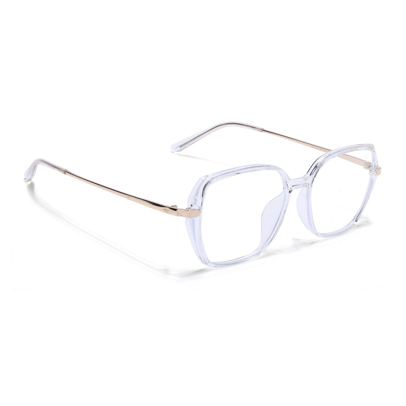 Voyage Glam Transparent Square Eyeglasses for Men & Women - MG4864-C4