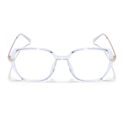 Voyage Glam Transparent Square Eyeglasses for Men & Women - MG4864-C4