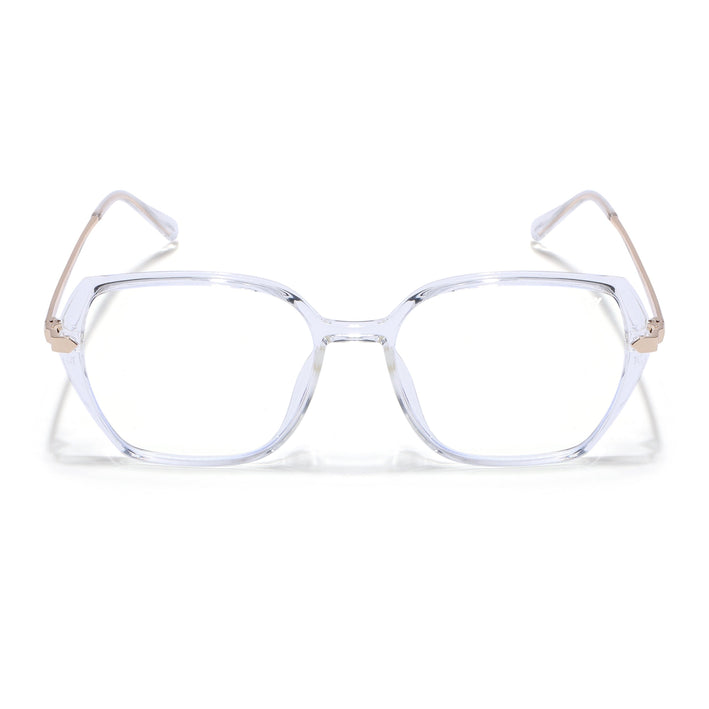Voyage Glam Transparent Square Eyeglasses for Men & Women - MG4864-C4