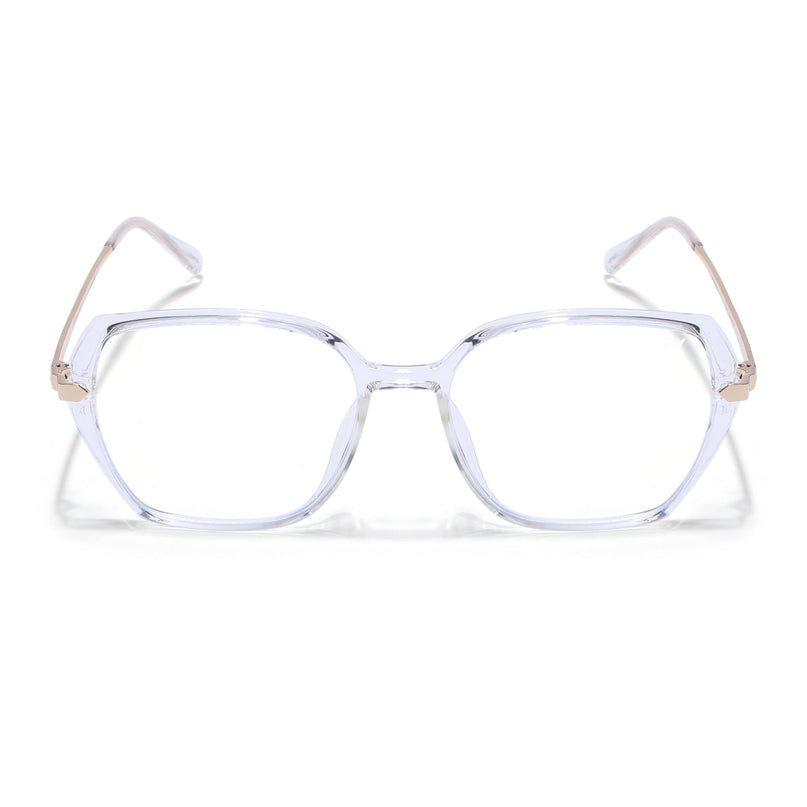 Voyage Glam Transparent Square Eyeglasses for Men & Women - MG4864-C4