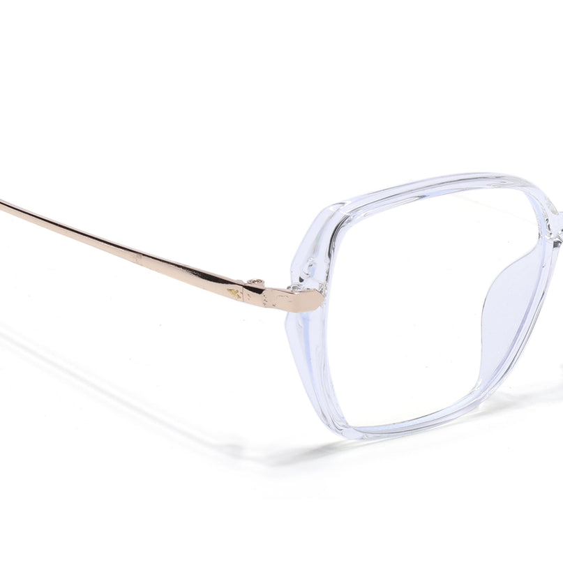 Voyage Glam Transparent Square Eyeglasses for Men & Women - MG4864-C4