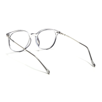 Voyage Glam Transparent Grey Round Eyeglasses for Men & Women - MG4872-C2