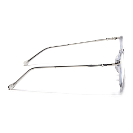 Voyage Glam Transparent Grey Round Eyeglasses for Men & Women - MG4872-C2