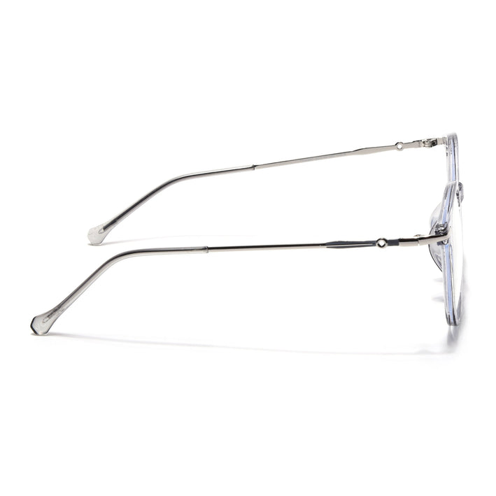 Voyage Glam Transparent Grey Round Eyeglasses for Men & Women - MG4872-C2