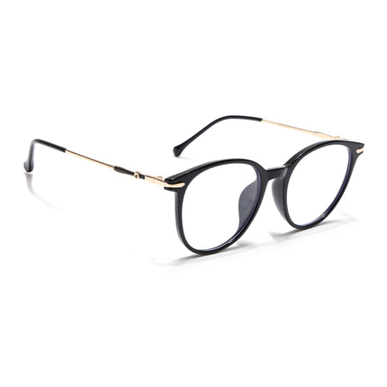 Voyage Glam Black Round Eyeglasses for Men & Women - MG4963-C1