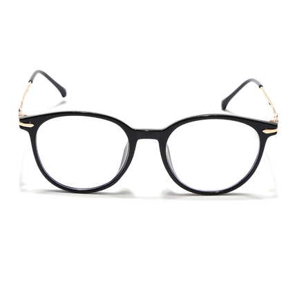 Voyage Glam Black Round Eyeglasses for Men & Women - MG4963-C1