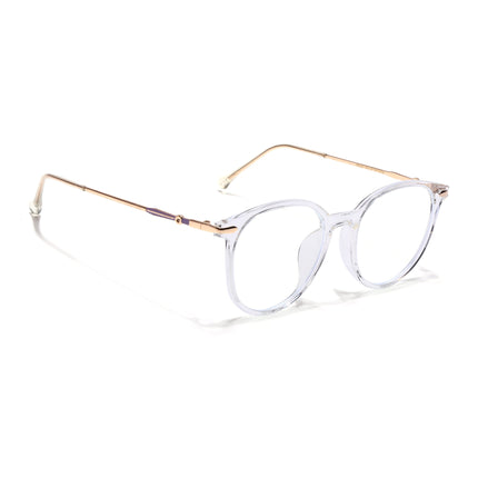 Voyage Glam Transparent Round Eyeglasses for Men & Women - MG4964-C2