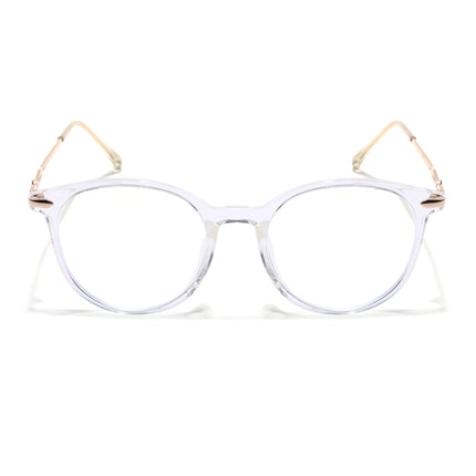 Voyage Glam Transparent Round Eyeglasses for Men & Women - MG4964-C2