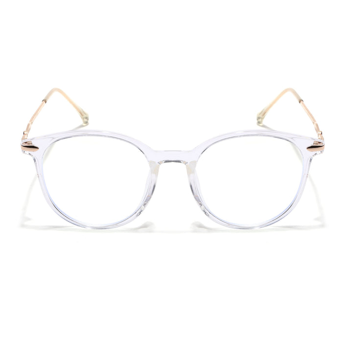 Voyage Glam Transparent Round Eyeglasses for Men & Women - MG4964-C2