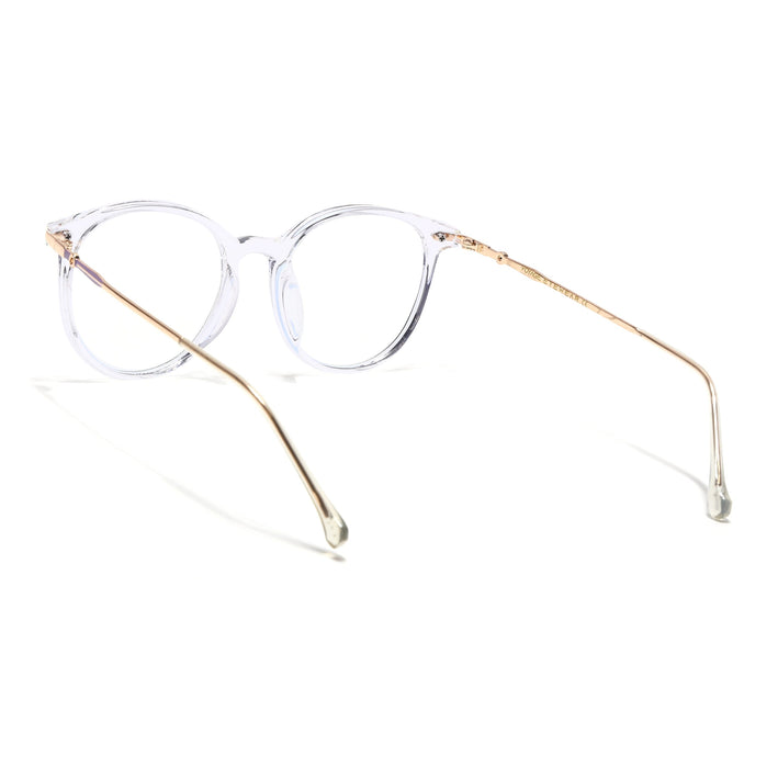 Voyage Glam Transparent Round Eyeglasses for Men & Women - MG4964-C2