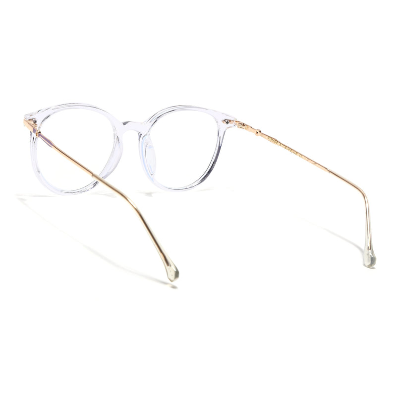 Voyage Glam Transparent Round Eyeglasses for Men & Women - MG4964-C2