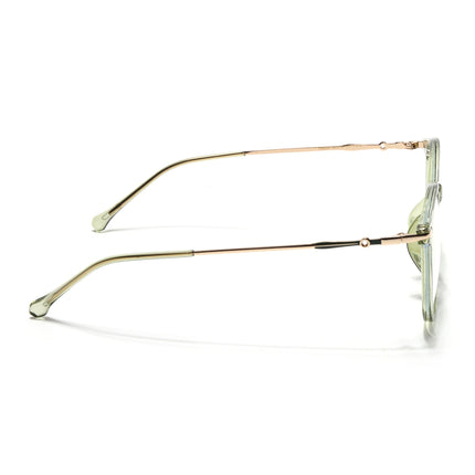 Voyage Glam Transparent Green Round Eyeglasses for Men & Women - MG4965-C3