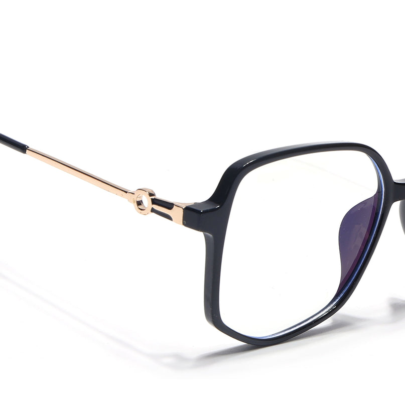 Voyage Glam Shine Black Square Eyeglasses for Men & Women - MG4828-C1