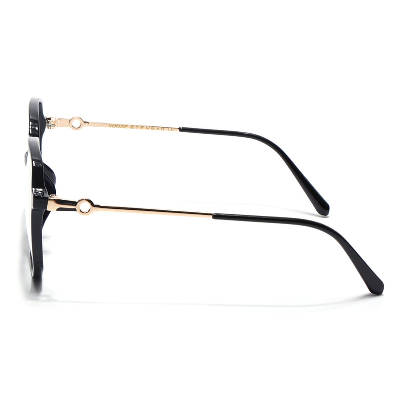 Voyage Glam Shine Black Square Eyeglasses for Men & Women - MG4828-C1