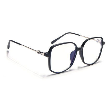 Voyage Glam Matt Black Square Eyeglasses for Men & Women - MG4829-C2