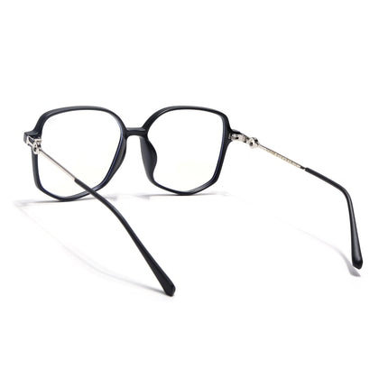 Voyage Glam Matt Black Square Eyeglasses for Men & Women - MG4829-C2
