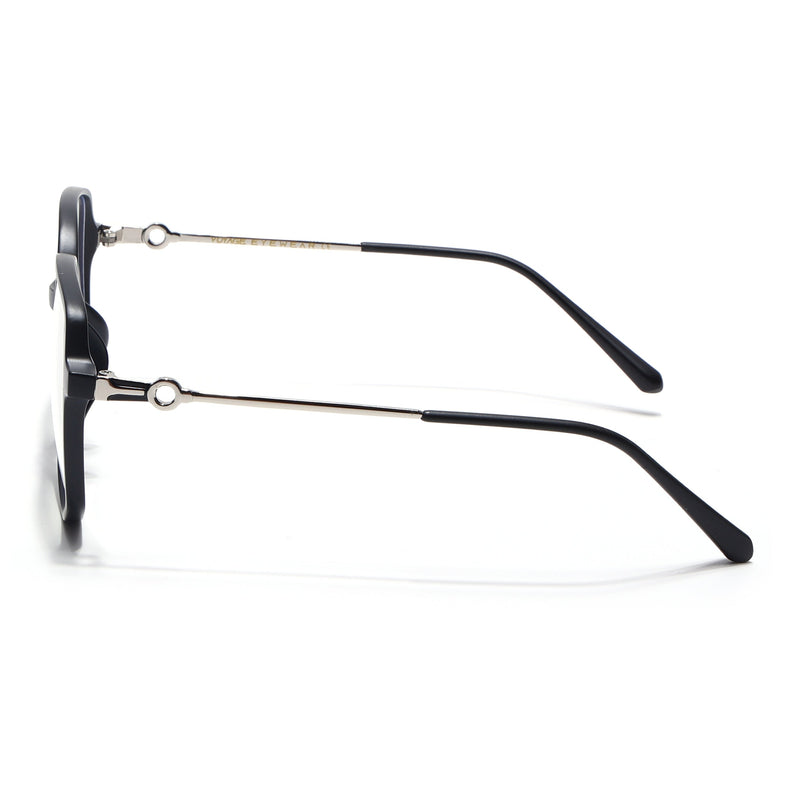 Voyage Glam Matt Black Square Eyeglasses for Men & Women - MG4829-C2