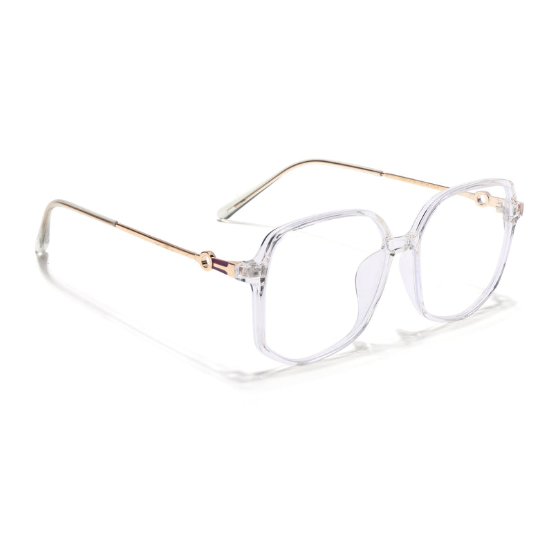 Voyage Glam Transparent Square Eyeglasses for Men & Women - MG4831-C4