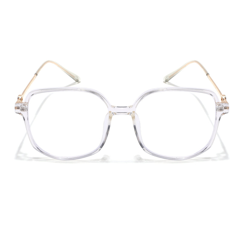 Voyage Glam Transparent Square Eyeglasses for Men & Women - MG4831-C4
