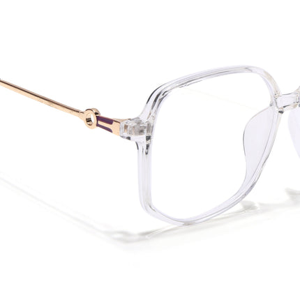 Voyage Glam Transparent Square Eyeglasses for Men & Women - MG4831-C4