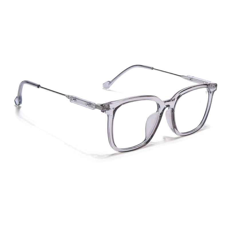 Voyage Grey Square Wooden Texture Eyeglasses - MG3862