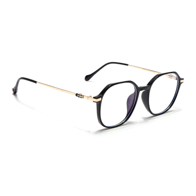 Voyage Glam Shine Black Square Eyeglasses for Men & Women - MG4671-C4