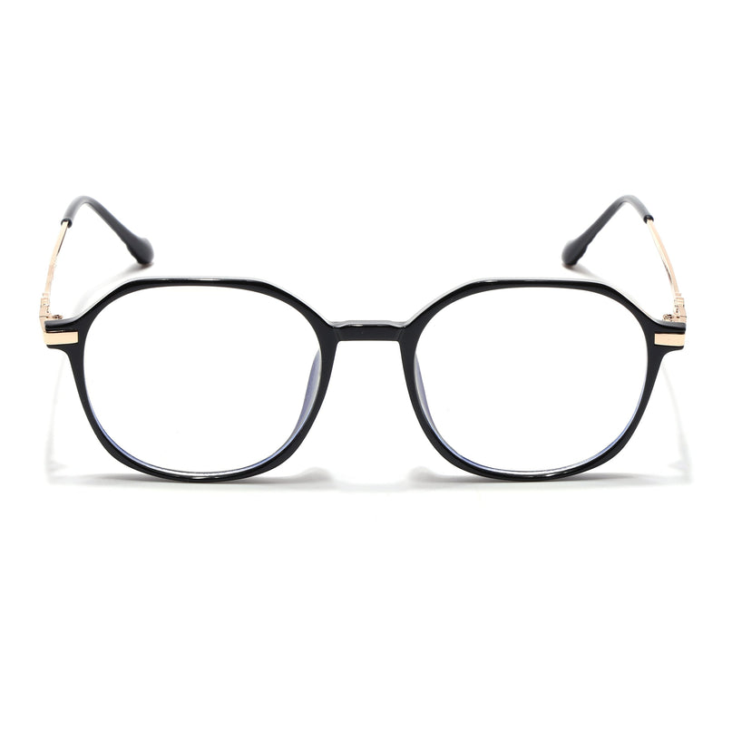 Voyage Glam Shine Black Square Eyeglasses for Men & Women - MG4671-C4
