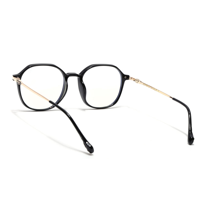 Voyage Glam Shine Black Square Eyeglasses for Men & Women - MG4671-C4