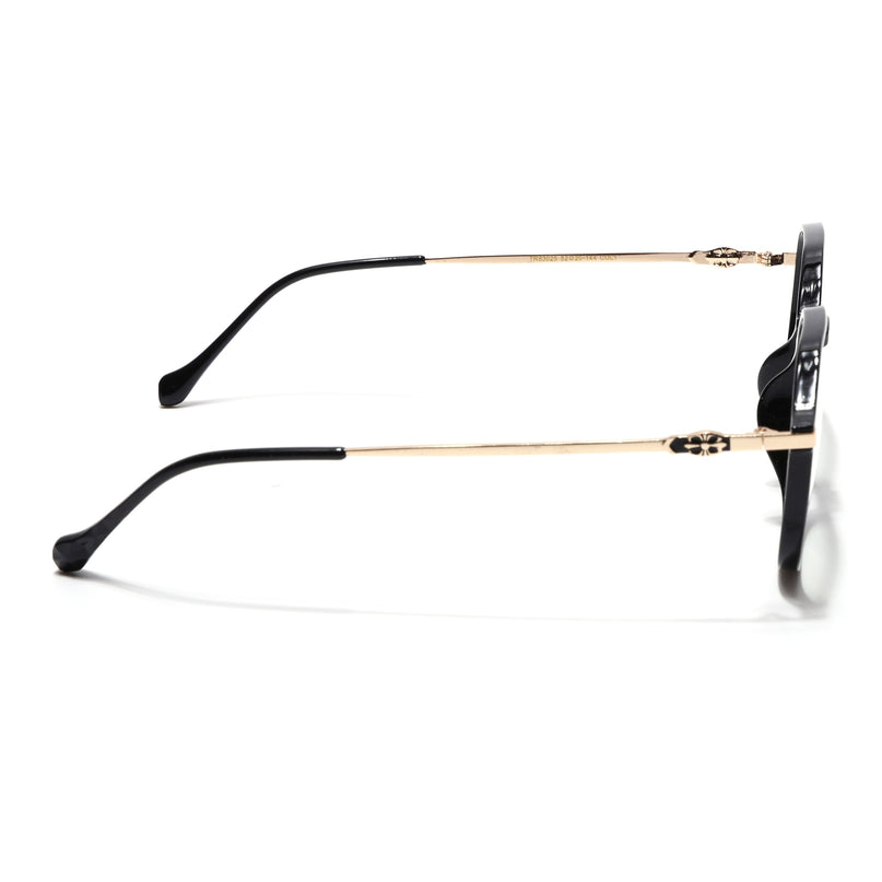 Voyage Glam Shine Black Square Eyeglasses for Men & Women - MG4671-C4