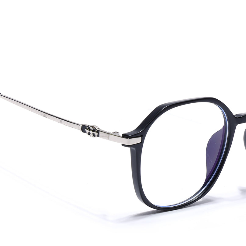 Voyage Glam Matt Black Square Eyeglasses for Men & Women - MG4672-C5