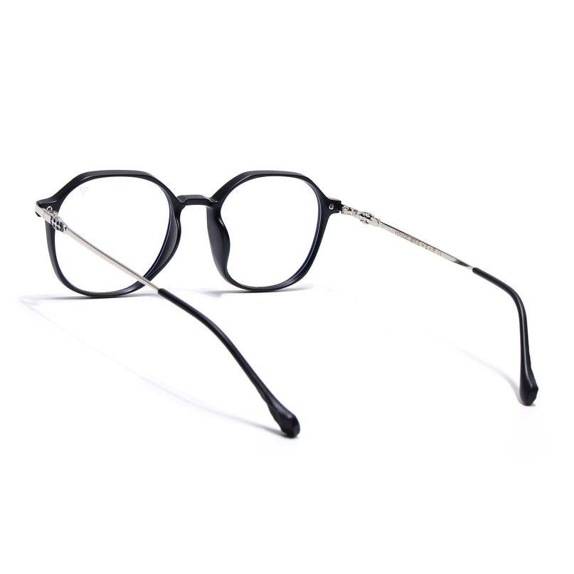 Voyage Glam Matt Black Square Eyeglasses for Men & Women - MG4672-C5