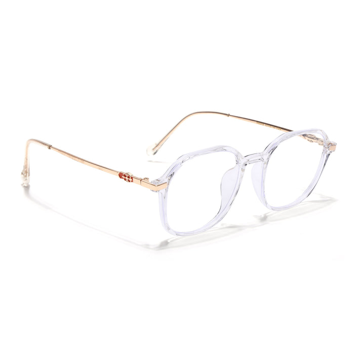 Voyage Glam Transparent Square Eyeglasses for Men & Women - MG4674-C7