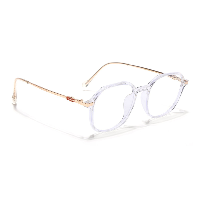 Voyage Glam Transparent Square Eyeglasses for Men & Women - MG4674-C7