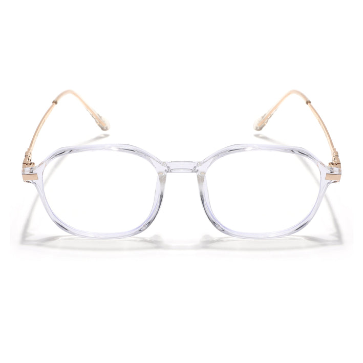 Voyage Glam Transparent Square Eyeglasses for Men & Women - MG4674-C7