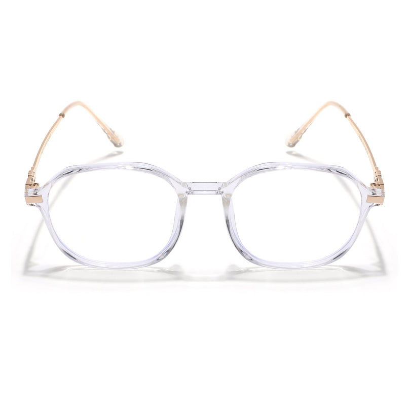 Voyage Glam Transparent Square Eyeglasses for Men & Women - MG4674-C7