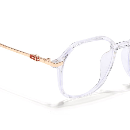 Voyage Glam Transparent Square Eyeglasses for Men & Women - MG4674-C7