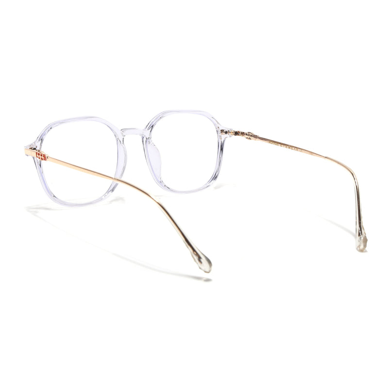 Voyage Glam Transparent Square Eyeglasses for Men & Women - MG4674-C7