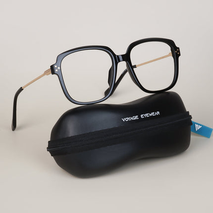 Voyage Matt Black Oversize Eyeglasses - MG3850