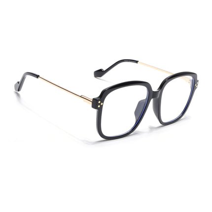 Voyage Matt Black Oversize Eyeglasses - MG3850